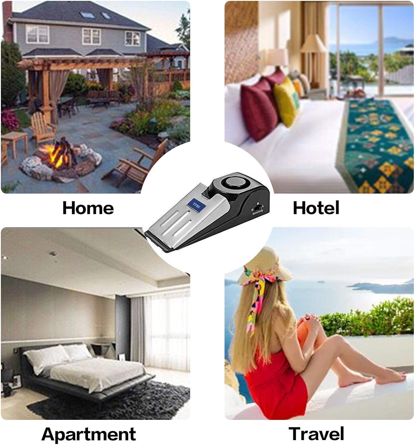 Portable Door Stopper Security Alarm