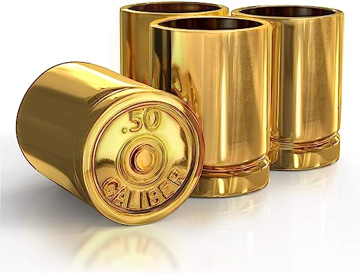 50 Caliber Bullet Cup Shot Glasses