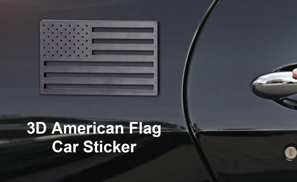 American Flag Car Sticker