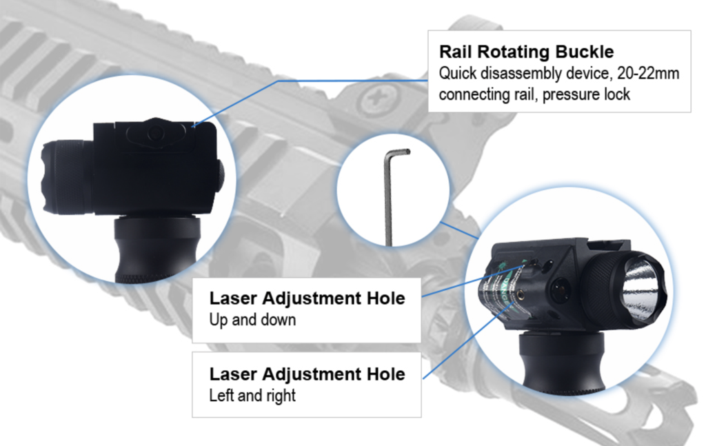 AGOA 3-1 Laser Light Combo Foregrip