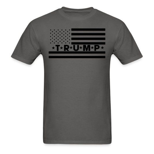 American Flag Trump T-Shirt - charcoal